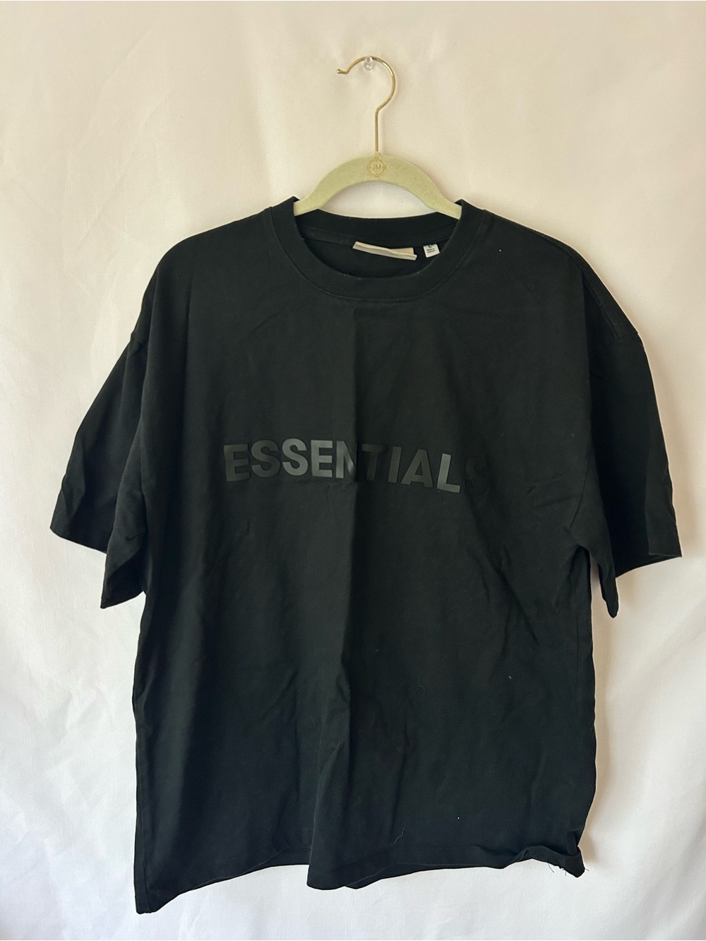 Essentials Men's Black Logo Crewneck T-Shirt
